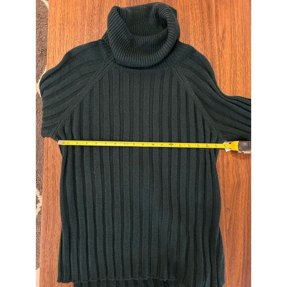 Sanctuary Rib Turtleneck Tunic Sweater in Green Size XXS Runs big - Picture 4 of 6